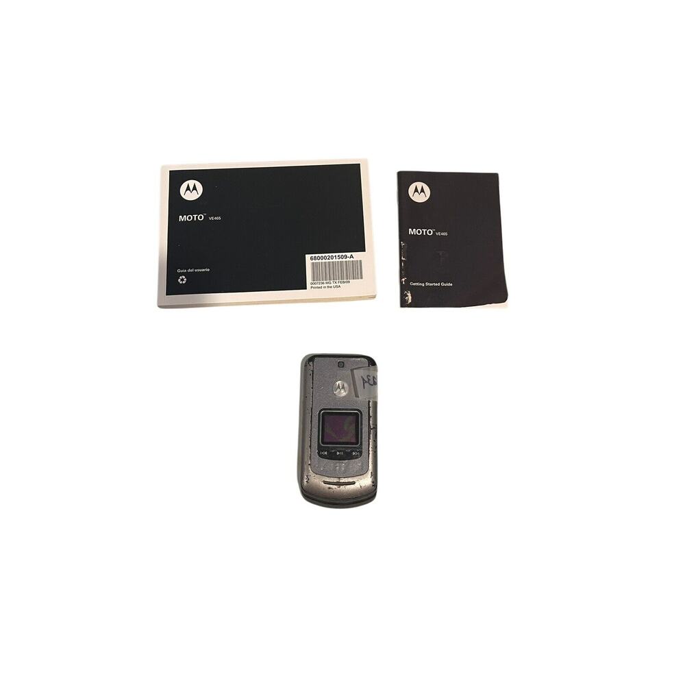 Motorola Moto VE465 Active Edition - Gray (Alltel) Very Rare Rugged Flip Phone